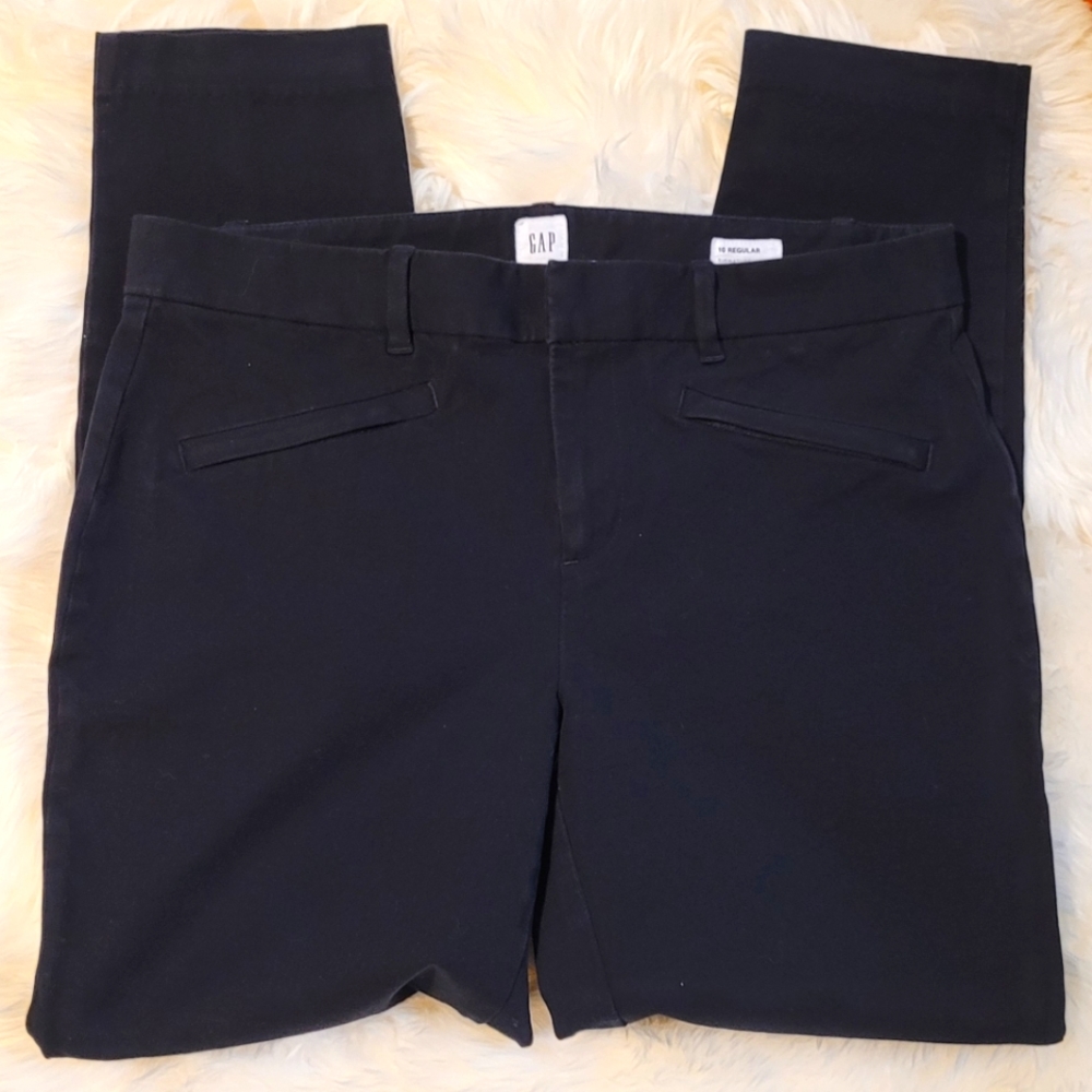 Gap Size 10 Black stretch skinny ankle slacks